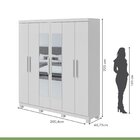 Guarda-roupa Casal 6 Portas 3 Gavetas Jazz Com Espelho E Com