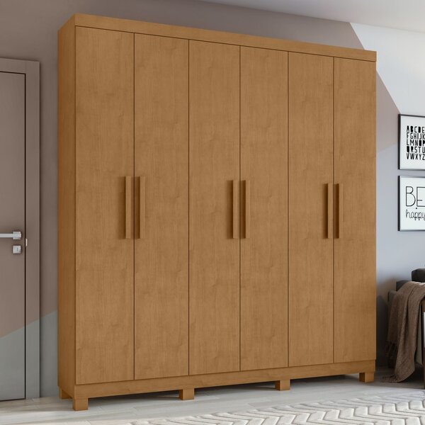 Guarda-roupa Casal 6 Portas 3 Gavetas Jazz E Pés