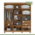 Guarda-roupa Casal 6 Portas 3 Gavetas Jazz E Pés