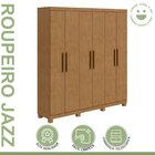 Guarda-roupa Casal 6 Portas 3 Gavetas Jazz E Pés