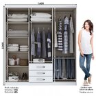 Guarda Roupa Casal 6 Portas 3 Gavetas Julian Espresso Móveis