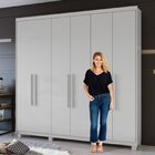 Guarda Roupa Casal 6 Portas 3 Gavetas Libra Móveis Lopas Bran