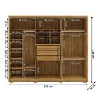 Guarda Roupa Casal 6 Portas 3 Gavetas Mdf 275 Cm Vlr