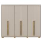 Guarda Roupa Casal 6 Portas 3 Gavetas Mdf 275 Cm Vlr