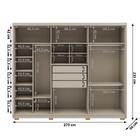 Guarda Roupa Casal 6 Portas 3 Gavetas Mdf 275 Cm Vlr