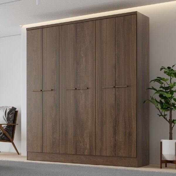 Guarda Roupa Casal 6 Portas 3 Gavetas Mdp Móveis Carraro Legn