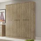 Guarda Roupa Casal 6 Portas 3 Gavetas Mdp Móveis Carraro Noce