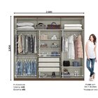 Guarda-roupa Casal 6 Portas 3 Gavetas Melvin Espresso Móveis