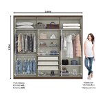 Guarda-roupa Casal 6 Portas 3 Gavetas Melvin Espresso Móveis