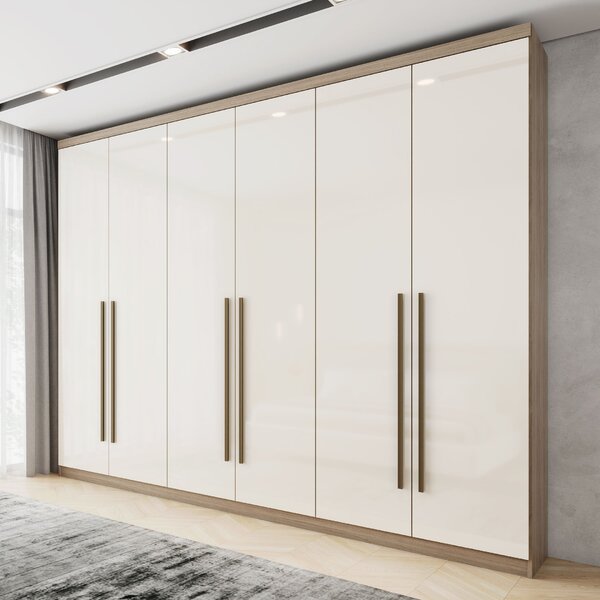 Guarda-roupa Casal 6 Portas 3 Gavetas Melvin Espresso Móveis