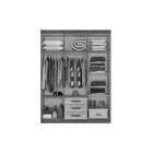 Guarda Roupa Casal 6 Portas 3 Gavetas Milano  Canelato Rústic