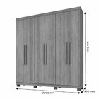 Guarda Roupa Casal 6 Portas 3 Gavetas Milão  Cinamomo