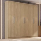 Guarda Roupa Casal 6 Portas 3 Gavetas Mônaco  Cedro