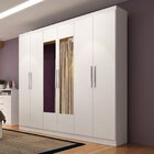 Guarda Roupa Casal 6 Portas 3 Gavetas Mônaco Com Espelho Bran