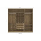 Guarda-roupa Casal 6 Portas 3 Gavetas Nogueira/macadamia