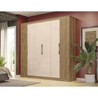 Guarda-roupa Casal 6 Portas 3 Gavetas Nogueira/macadamia