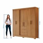 Guarda Roupa Casal 6 Portas 3 Gavetas Nt6030 Notável Móveis