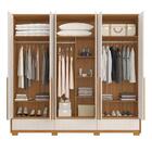 Guarda Roupa Casal 6 Portas 3 Gavetas Nt6035 Freijó/off White