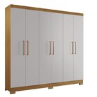 Guarda Roupa Casal 6 Portas 3 Gavetas Nt 5190  Freijó Trend/o