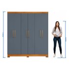 Guarda Roupa Casal 6 Portas 3 Gavetas Nt 5190 Notável Móveis