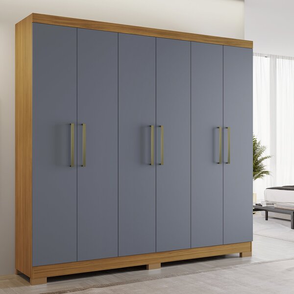Guarda Roupa Casal 6 Portas 3 Gavetas Nt 5190 Notável Móveis