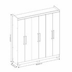 Guarda Roupa Casal 6 Portas 3 Gavetas Nt 5190 Notável Móveis
