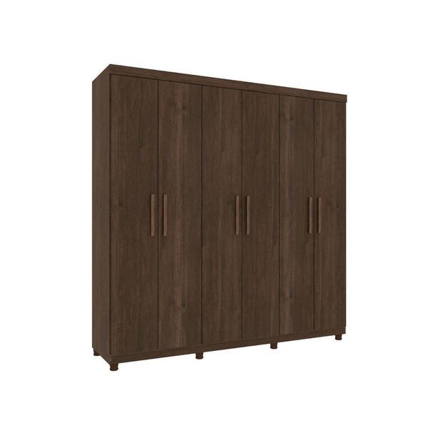 Guarda Roupa Casal 6 Portas 3 Gavetas Olimpo Tcil Cacau