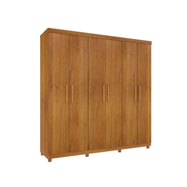 Guarda Roupa Casal 6 Portas 3 Gavetas Olimpo Tcil Cinamomo