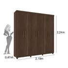 Guarda Roupa Casal 6 Portas 3 Gavetas Olimpo Tcil Móveis