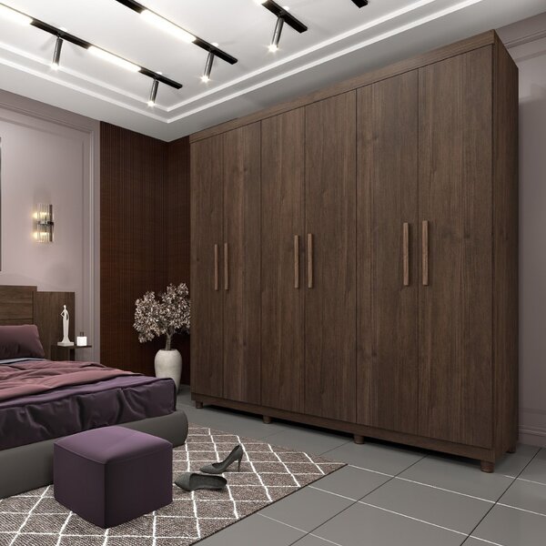 Guarda Roupa Casal 6 Portas 3 Gavetas Olimpo Tcil Móveis