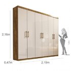 Guarda-roupa Casal 6 Portas 3 Gavetas Olimpo Tcil Móveis Ipê