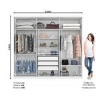 Guarda Roupa Casal 6 Portas 3 Gavetas Pérola  Branco
