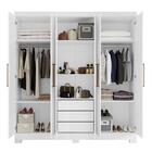 Guarda-roupa Casal 6 Portas 3 Gavetas Portugal Notável Branco