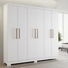 Guarda-roupa Casal 6 Portas 3 Gavetas Portugal Notável Branco