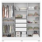 Guarda Roupa Casal 6 Portas 3 Gavetas Pratico D02 Branco - Mp