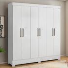 Guarda Roupa Casal 6 Portas 3 Gavetas Pratico D02 Branco - Mp