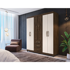 Guarda Roupa Casal 6 Portas 3 Gavetas Roupeiro Lion - Cacau /