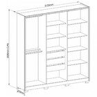 Guarda Roupa Casal 6 Portas 3 Gavetas Safira Móveis Castro