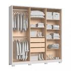 Guarda Roupa Casal 6 Portas 3 Gavetas Safira Móveis Castro