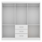 Guarda Roupa Casal 6 Portas 3 Gavetas Servilha Evidência Móve