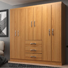 Guarda Roupa Casal 6 Portas 3 Gavetas Servilha Evidência Móve