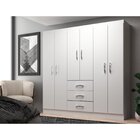 Guarda Roupa Casal 6 Portas 3 Gavetas Sevilha  Branco