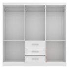 Guarda Roupa Casal 6 Portas 3 Gavetas Sevilha  Branco