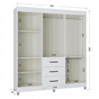 Guarda Roupa Casal 6 Portas 3 Gavetas Sevilha Poquema