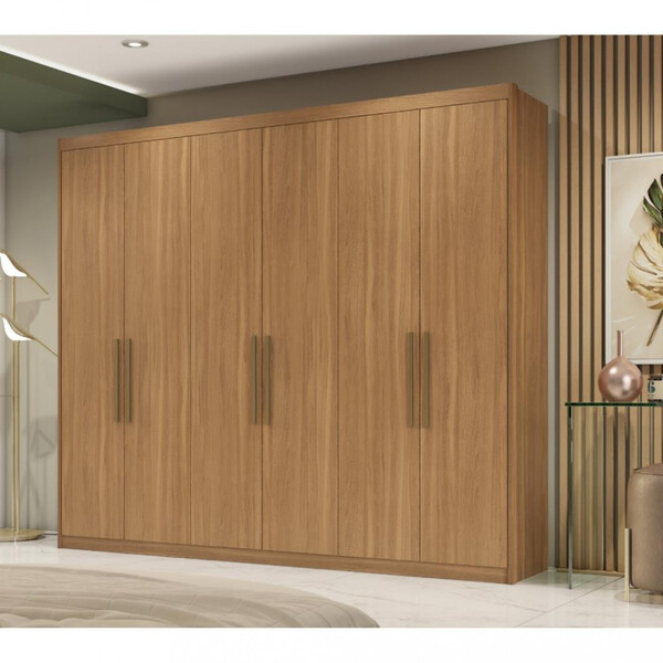 Guarda Roupa Casal 6 Portas 3 Gavetas Sumatra Demobile