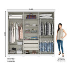 Guarda Roupa Casal 6 Portas 3 Gavetas Viena Casa 812