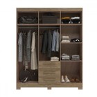 Guarda-roupa Casal 6 Portas 3 Gavetas Wood - Decibal