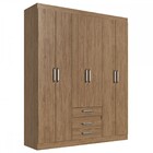 Guarda-roupa Casal 6 Portas 3 Gavetas Wood Rp3634 - Decibal