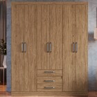 Guarda-roupa Casal 6 Portas 3 Gavetas Wood Rp3634 - Decibal