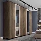 Guarda Roupa Casal 6 Portas 4 Gav Espelho Madeirado Carraro
